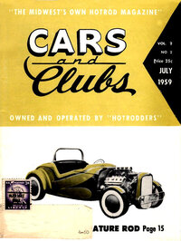 Cars and Club July 1959 magazine back issue