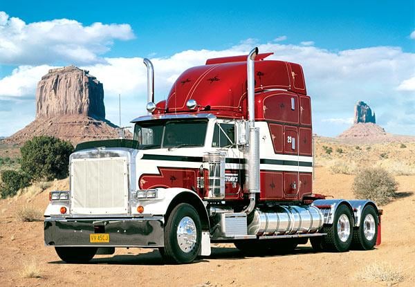 1000 pieces jigsaw puzzle by castorland, peterbilt in the desert peterbilt