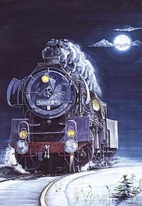 1000 pieces jigsaw puzzle by castorland, locomotive locomotive