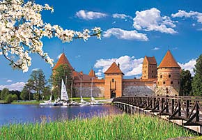 1000 pieces jigsaw puzzle by castorland, trakai castle lithuania trakaicastle