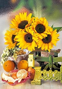 1000 pieces jigsaw puzzle by castorland, sunflowers sunflower