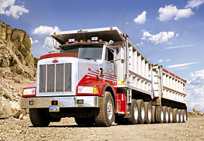 1000 pieces jigsaw puzzle by castorland, peterbilt dump-truck