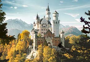 neuschwanstein castle jigsaw puzzle 1500 pieces, germany castorland puzzle neuschwansteincastle1500