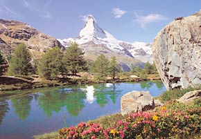 matterhorn switzerland jigsaw puzzle, castorland 1500  pieces matterhorncastorlandpoland