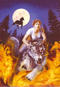 wolf rider fantasy image jigsaw puzzle, 1500 pieces castorland wolfrider