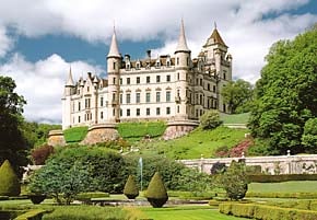 dunrobin castle scotland, 2000 pieces jigsaw puzzle castorland dunrobincastle