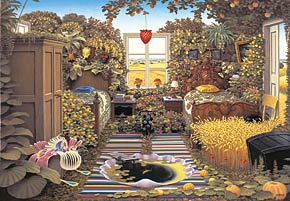 2000 pieces jigsaw puzzle by castorland, jacek yerka surreal puzzle, sunday morning, sundaymorning