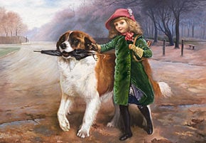 off to school by charles burton barber painting, castorland 2000 pieces jigsaw puzzle offtoschool