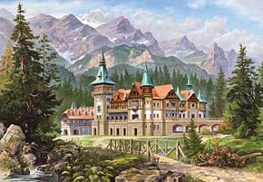 castorland copy of painting castle at the foot of the mountains, 3000 pieces castleatthefootofthemountains