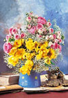 flower's shine, 1500 jigsaw puzzle, still life photo, castorland