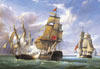 castorland, 3000 pieces jigsaw puzzle, french frigate and english vessel battle combat, painting, ji