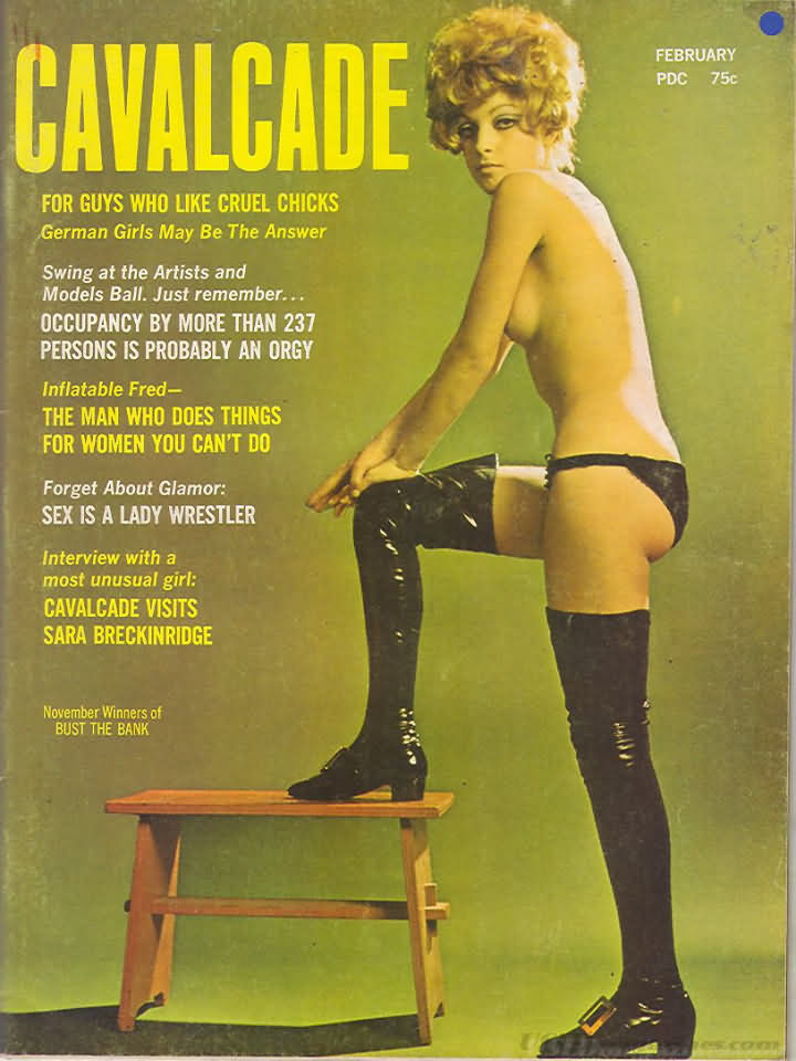 Cavalcade February 1969 magazine back issue Cavalcade magizine back copy 