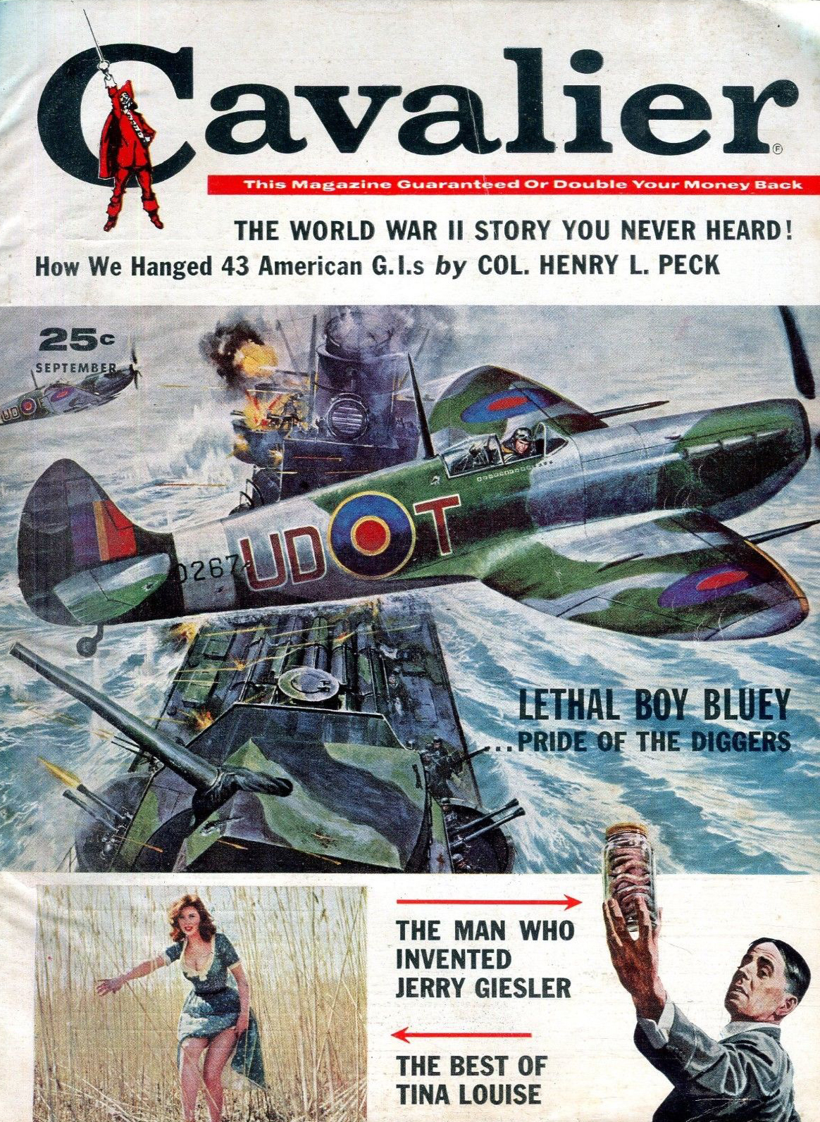 Cavalier September 1960 magazine back issue Cavalier magizine back copy Cavalier September 1960 Adult Magazine Back Issue Published by Fawcett Publications and Founded in 1952. The World War II Story You Never Heard!.
