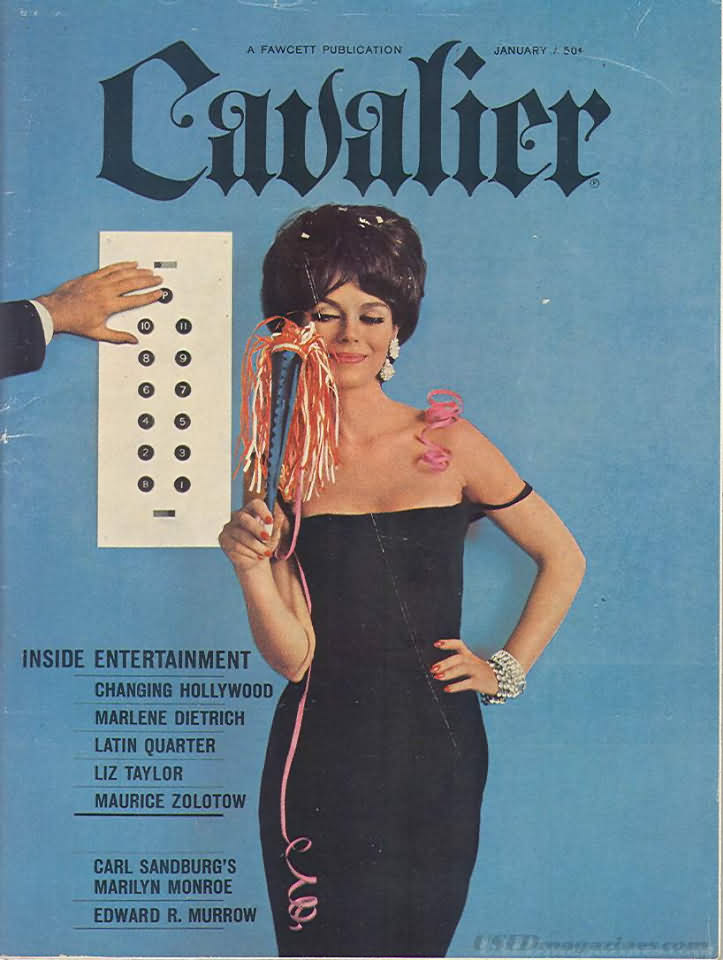 Cavalier January 1963 magazine back issue Cavalier magizine back copy Cavalier January 1963 Adult Magazine Back Issue Published by Fawcett Publications and Founded in 1952. Inside Entertainment.