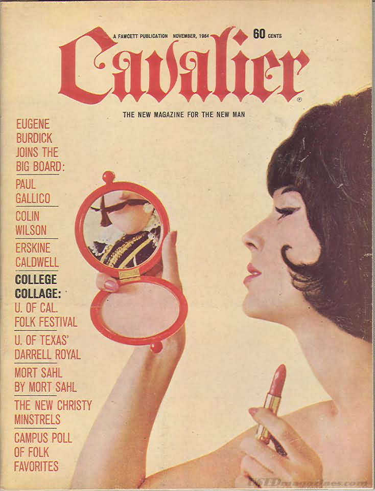 Cavalier November 1964 magazine back issue Cavalier magizine back copy Cavalier November 1964 Adult Magazine Back Issue Published by Fawcett Publications and Founded in 1952. Eugene Burdick Joins The Big Board.