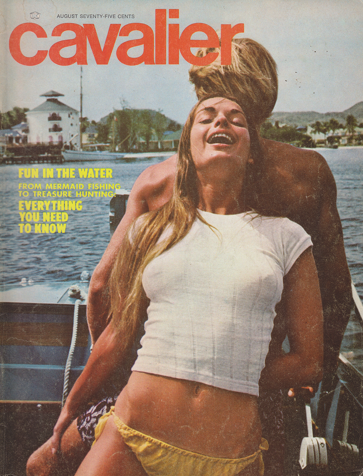 Cavalier August 1970 magazine back issue Cavalier magizine back copy Cavalier August 1970 Adult Magazine Back Issue Published by Fawcett Publications and Founded in 1952. Covergirl Adrienne La Russa Photographed by Jon Stevens (Not Nude) .