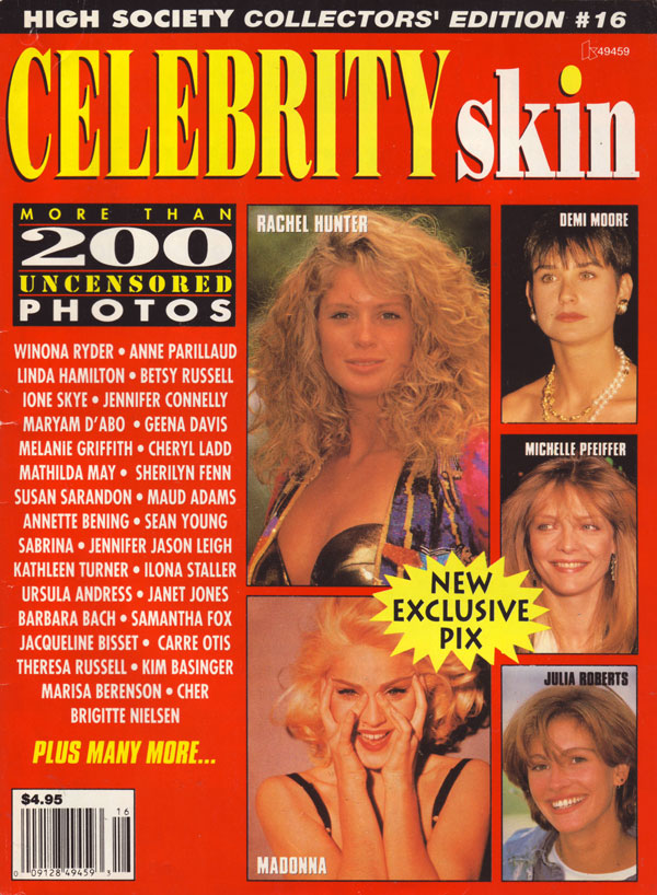 Celebrity Skin # 16 magazine back issue Celebrity Skin magizine back copy 