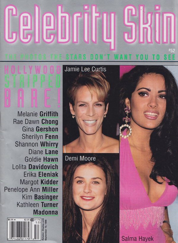 Celebrity Skin # 52, July 1996 magazine back issue Celebrity Skin magizine back copy 