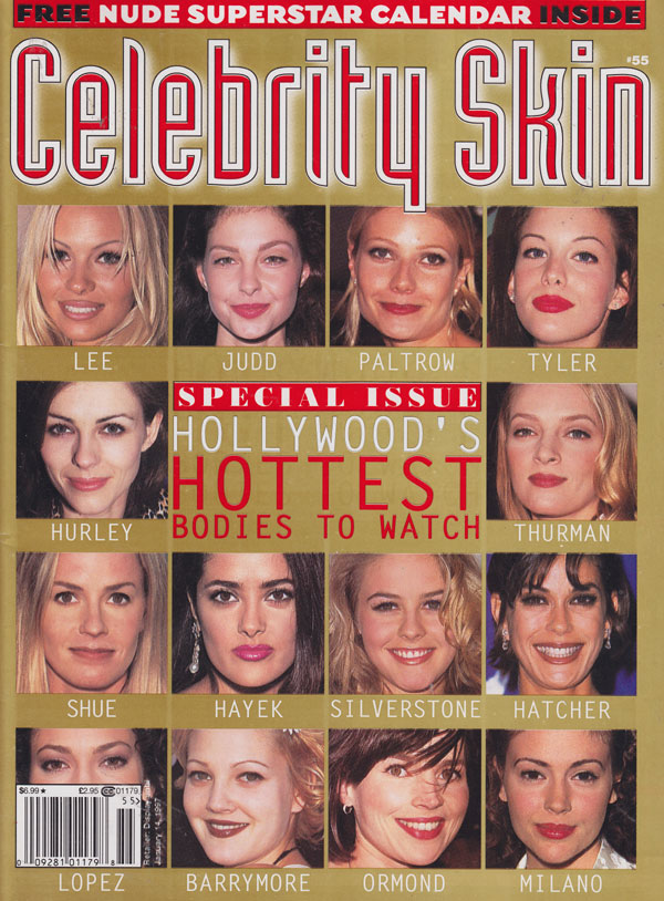 Celebrity Skin # 55, December 1996 magazine back issue Celebrity Skin magizine back copy 