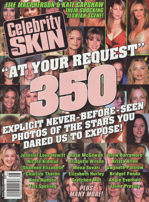 Celebrity Skin # 96, July 2001 magazine back issue Celebrity Skin magizine back copy 