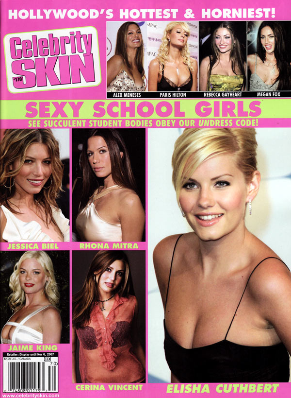 Celebrity Skin # 170, October 2007 magazine back issue Celebrity Skin magizine back copy 
