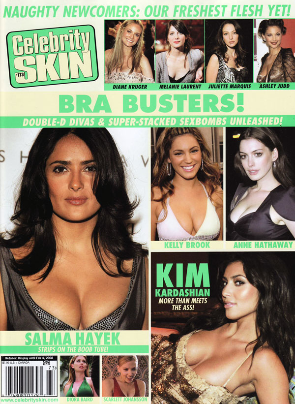 Celebrity Skin # 173, January 2008 magazine back issue Celebrity Skin magizine back copy 