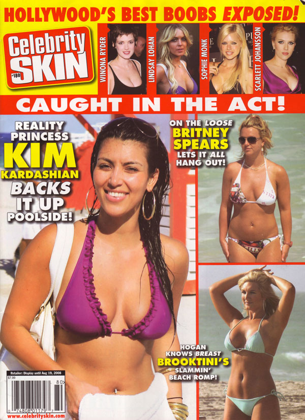 Celebrity Skin # 180, July 2008 magazine back issue Celebrity Skin magizine back copy 