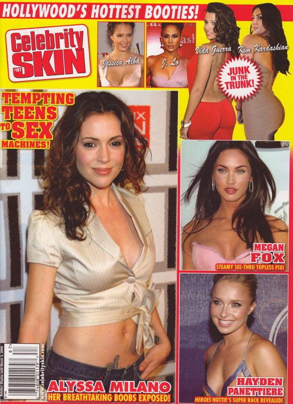 Celebrity Skin # 187, February 2009 magazine back issue Celebrity Skin magizine back copy 