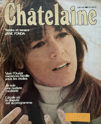 Jane Fonda magazine cover appearance Chatelaine June 1974