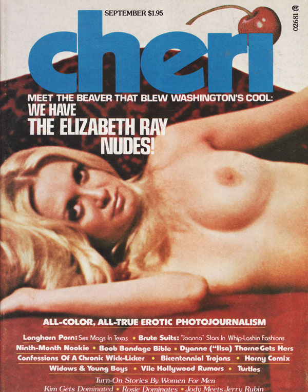 Cheri # 2, September 1976 magazine back issue Cheri magizine back copy elizabeth ray longhorn porn sex mags in texas brute suits joanna ninth month nookie boob bondage bib