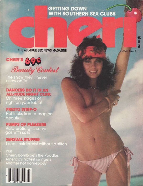 Cheri June 1980 magazine back issue Cheri magizine back copy dancers do it in an all nude night club on three stages or right on your table presto stripo hot tri