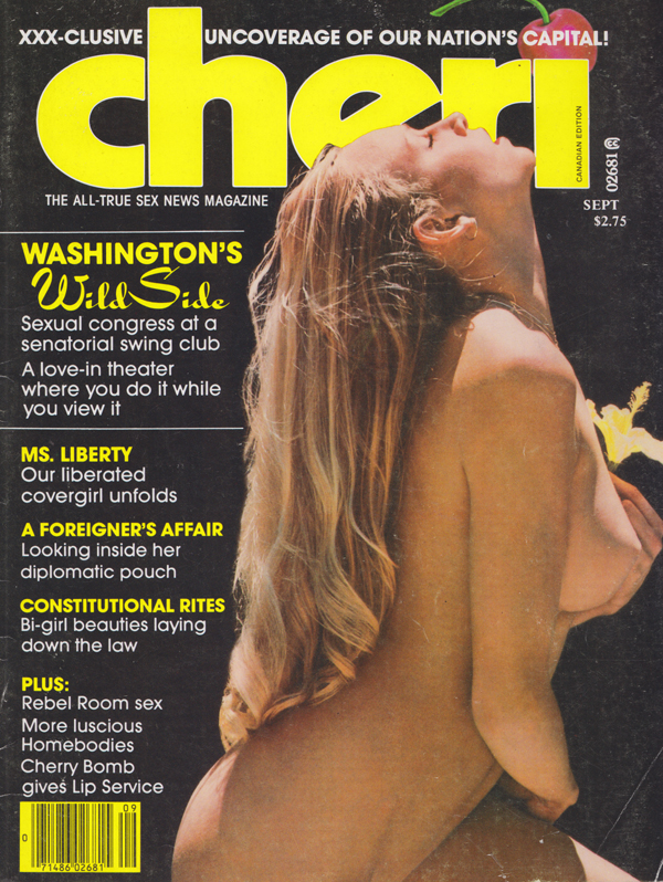 Cheri September 1980 magazine back issue Cheri magizine back copy Constitutional Rites,BiGirl Beauties,Her Diplomatic Pouch,Sexual Congress at a Senatorial Swing Club