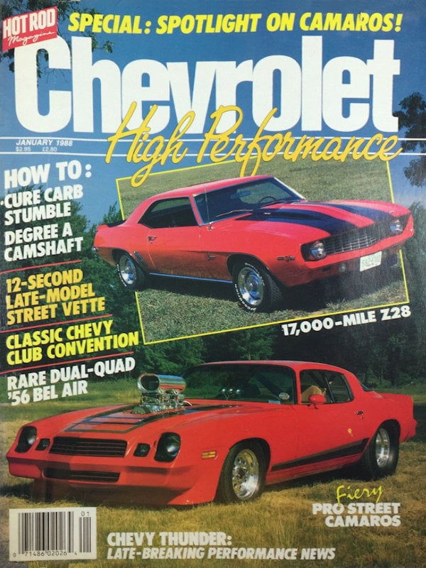 Chevy High Performance January 1988, , Special: Spotlight On Cama