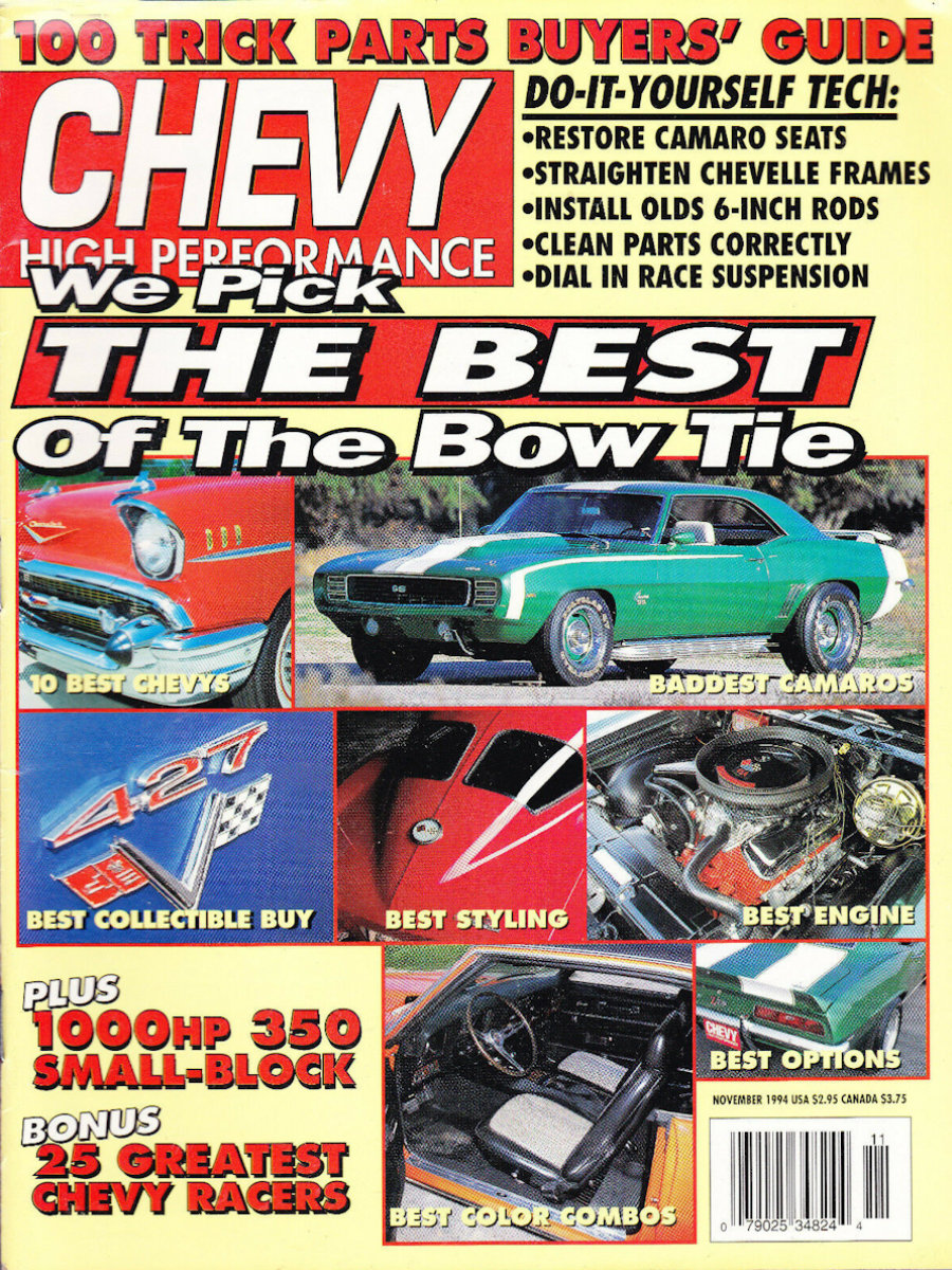 Chevy High Performance November 1994, , 100 Trick Parts Buyers Gu