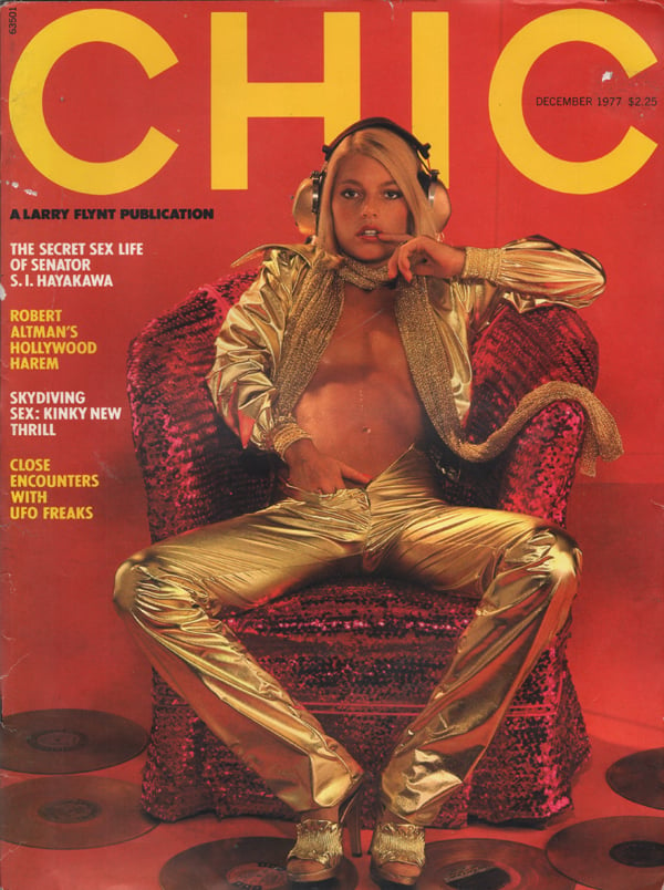 Chic December 1977 magazine back issue Chic magizine back copy Skydiving Sex: Kinky New Thrill,Hollywood Harem,Sex Life of Senator S.I. Hayakawa, UFO Freaks