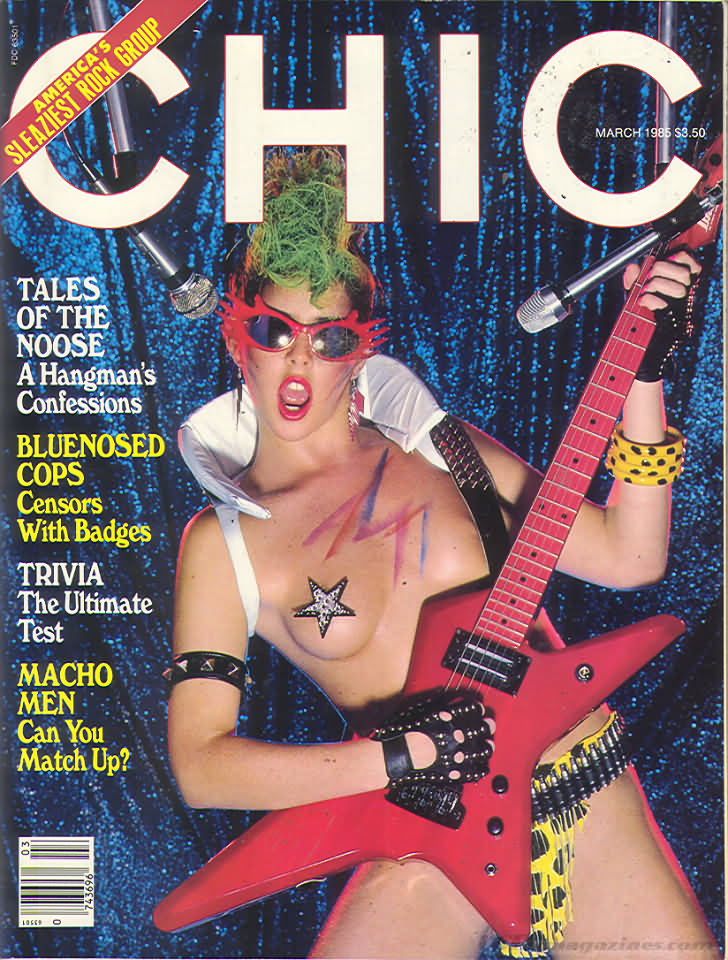 Chic March 1985 magazine back issue Chic magizine back copy Chic March 1985 Adult Pornographic Magazine Back Issue Published by LFP, Larry Flynt Publications. Tales Of The Noose A Hangman's Confessions.