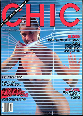 Chic July 1987 magazine back issue Chic magizine back copy Chic July 1987 Adult Pornographic Magazine Back Issue Published by LFP, Larry Flynt Publications. Covergirl Blondi (Nude) .