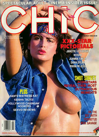 Chic March 1988 magazine back issue Chic magizine back copy Chic March 1988 Adult Pornographic Magazine Back Issue Published by LFP, Larry Flynt Publications. Covergirl Janette Littledove (Nude Centerfold) .