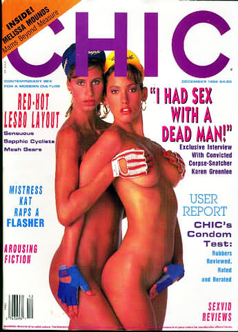Chic December 1988 magazine back issue Chic magizine back copy Chic December 1988 Adult Pornographic Magazine Back Issue Published by LFP, Larry Flynt Publications. Covergirl Sunny & Meg (Nude) .