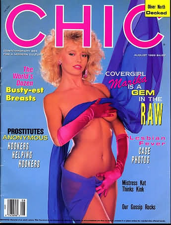 Chic August 1989 magazine back issue Chic magizine back copy Chic August 1989 Adult Pornographic Magazine Back Issue Published by LFP, Larry Flynt Publications. Covergirl Marika (Nude) .