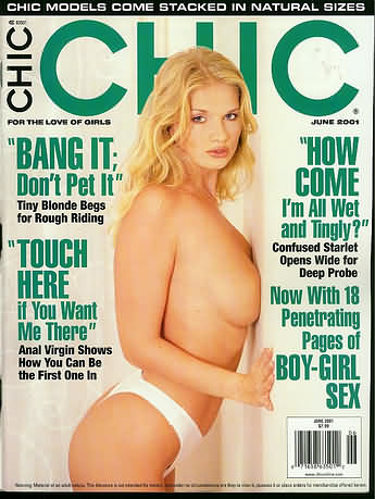 Chic June 2001 magazine back issue Chic magizine back copy Chic June 2001 Adult Pornographic Magazine Back Issue Published by LFP, Larry Flynt Publications. Covergirl & Centerfold Alana: Mover's Special.