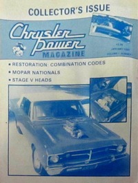 Chrysler Power January 1984 magazine back issue cover image