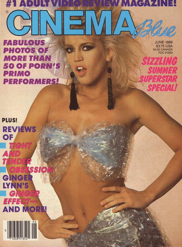 Cinema Blue June 1986 magazine back issue Cinema Blue magizine back copy cinema blue magazine 1986 back issues hot and horny young sexy girls nude porno movie reviews skin s