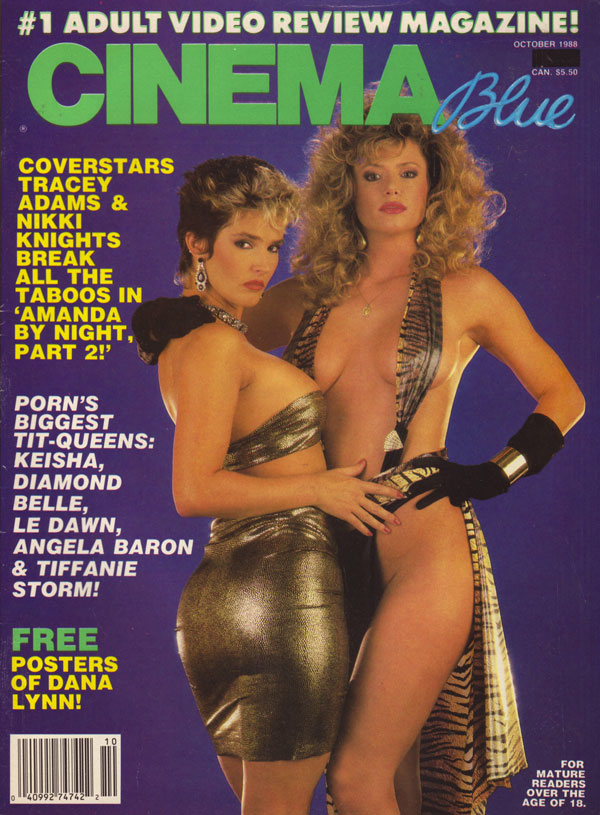 Cinema Blue October 1988 magazine back issue Cinema Blue magizine back copy 80s porn magazine cinema blue reviews 1988 porn movies xxx pix of pornstars horny girls sex scenes d