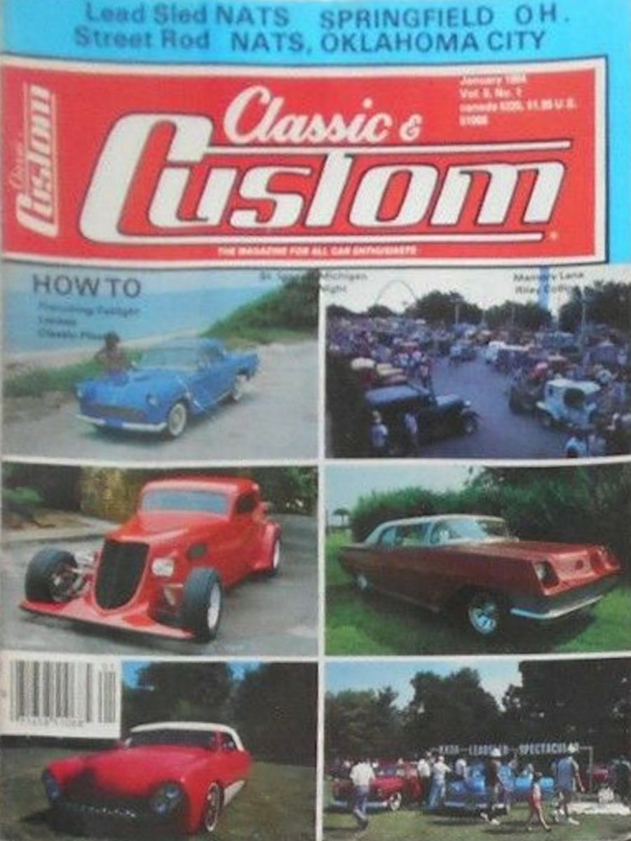 Classic & Custom January 1984 magazine back issue Classic & Custom magizine back copy 