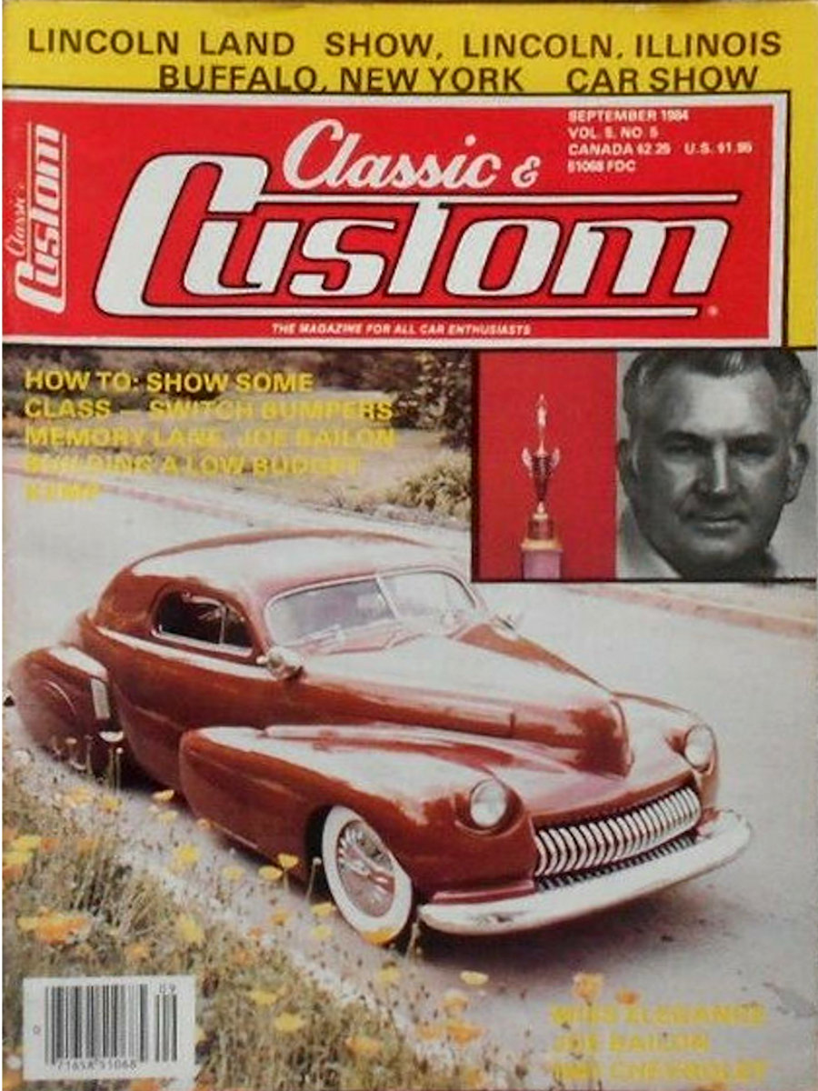 Classic & Custom September 1984 magazine back issue Classic & Custom magizine back copy 