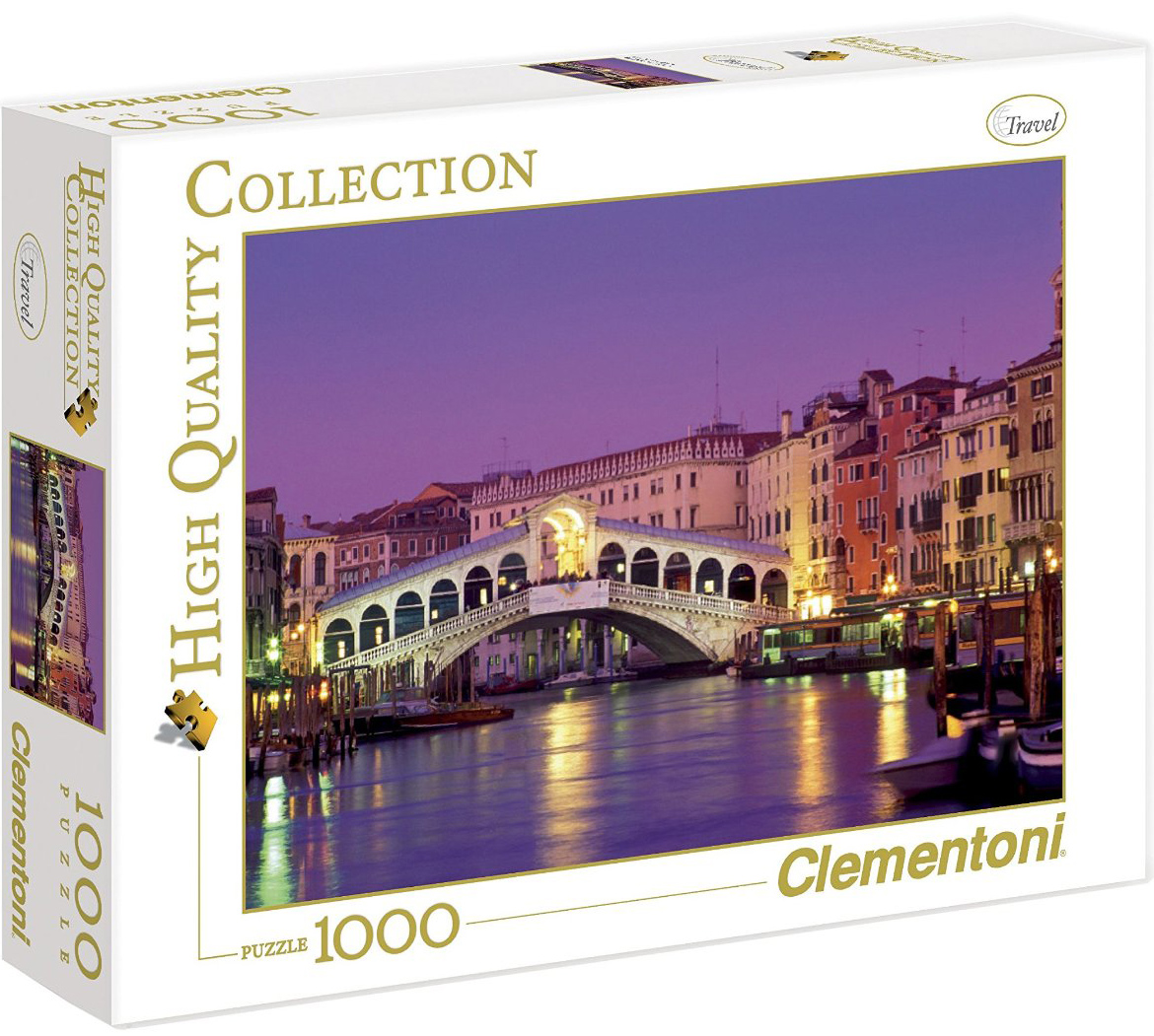 Venice: Rialto Bridge, 1000 Piece Jigsaw Puzzle Made by Clementoni
