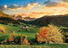 italy dolomite mountain range in autumn photo for ravensburger 3000 piece jigsaw puzzel Puzzle