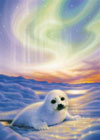 art of kirk reinert seal cub under aurora borealis clementoni 1000 piece jigsaw puzzle high color co Puzzle