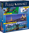 Eiffel Tower & New York Puzzle Mania Kit Made by Clementoni. 